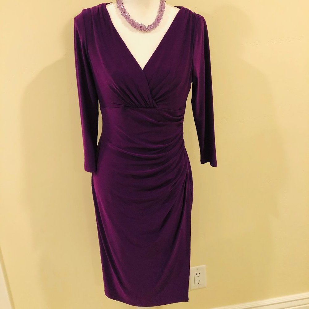 Dark Purple Ralph Lauren dress, size 10 - Picture 1 of 7